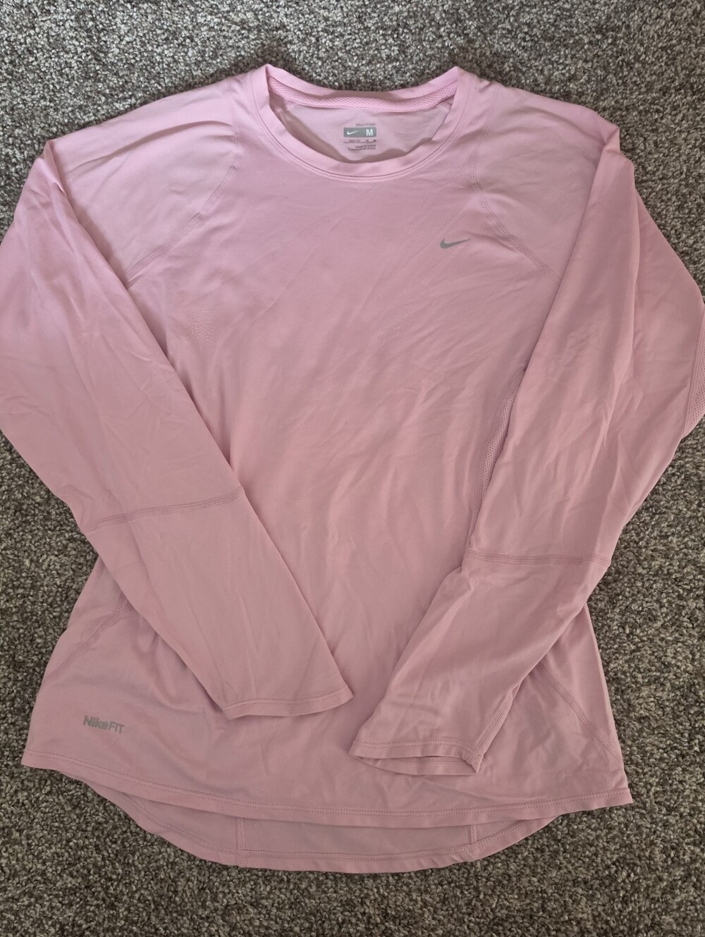 Nike Womans Pink Dry-Fit Long Sleeve Shirt
